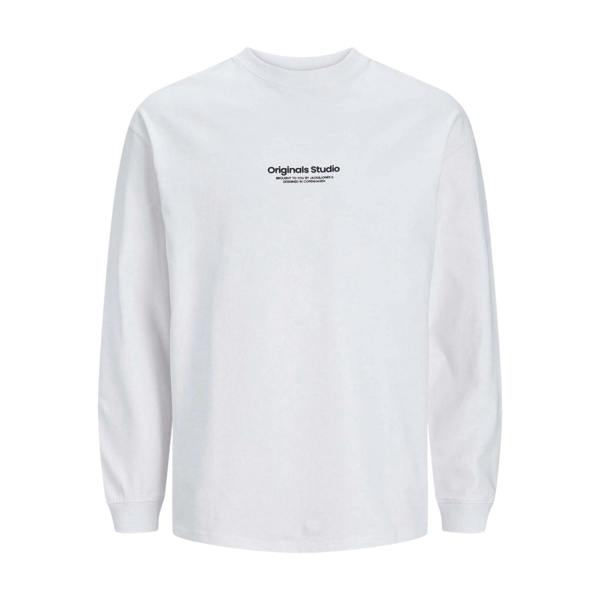 Jack And Jones Mens Regular Long-Sleeved T-Shirt - Bright White - 