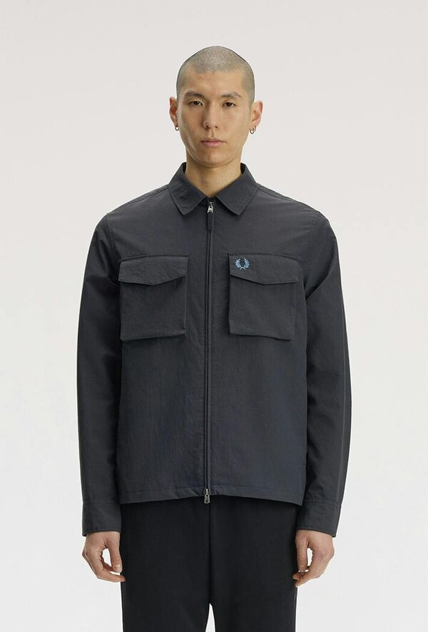 Fred Perry Ripstop Pocket Overshirt - Grey