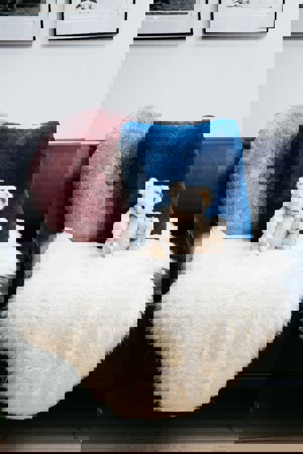 New Zealand Sheepskin | Long Wool | Rug 135 cm Aubergine