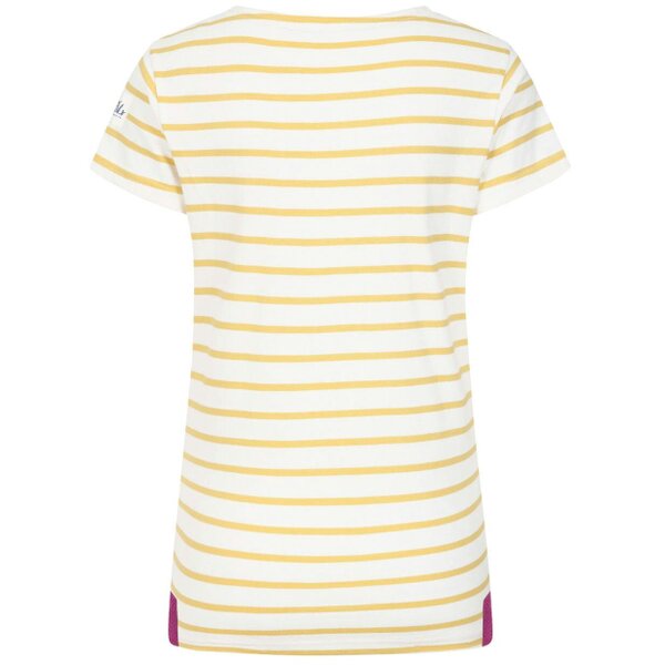 Lazy Jacks LJ8 - Ladies Short Sleeve Striped Breton Top - Lemon