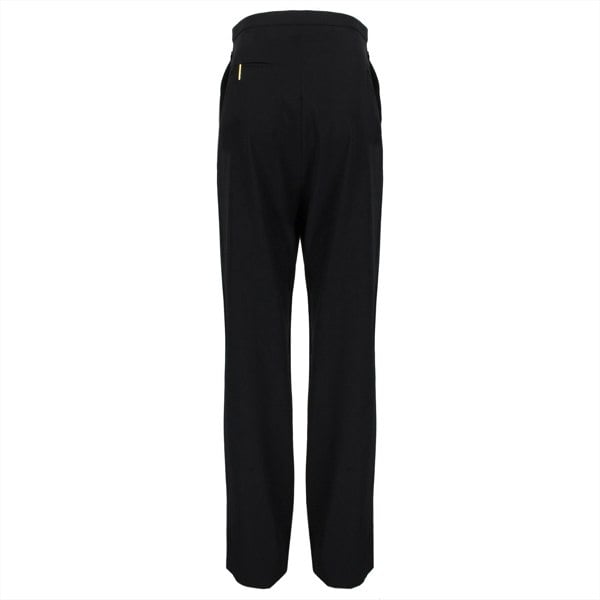 Ellery luxurious trousers in black twill wool deep tuck pleat