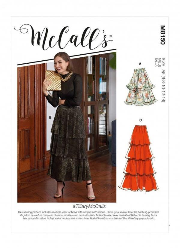 McCalls 8150 Paper Sewing Pattern – Women's Skirt, Easy