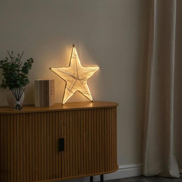 Samuel Alexander 58cm Aura Star Light Up Christmas Decoration with 248 Warm White LEDs