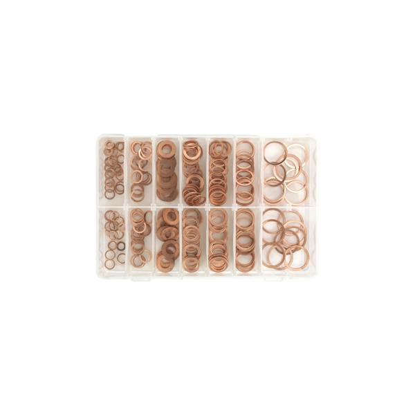 Sealey Diesel Injector Copper Washer Assortment 250pc Metric - Part No. AB027CW
