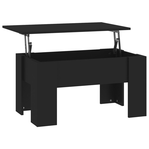 Berkfield Coffee Table Black 79x49x41 cm Engineered Wood