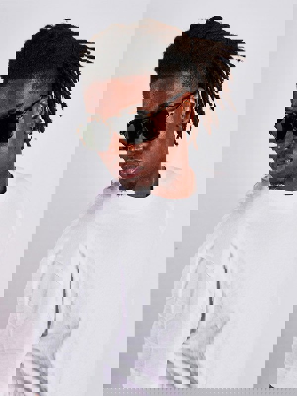 SVNX Tortoiseshell navigator sunglasses with green lenses