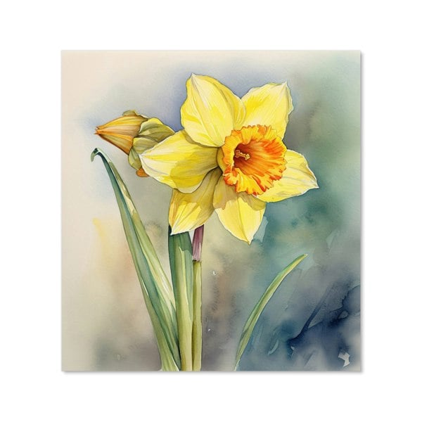 Warren Reed - Designer Daffodil Watercolour Kitchen Splashback