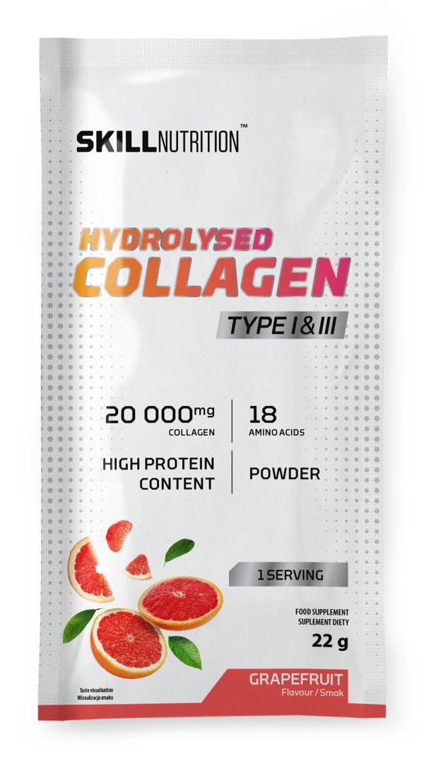 Skill Nutrition Hydrolysed Collagen Type I & III, Grapefruit - 22g (1 serving)