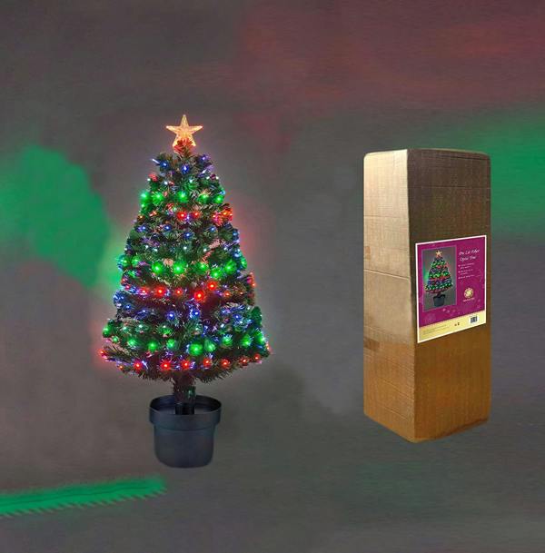 2ft Multicolour Fibre Optic Christmas Tree with 8 Light Modes and PVC Tips image 7
