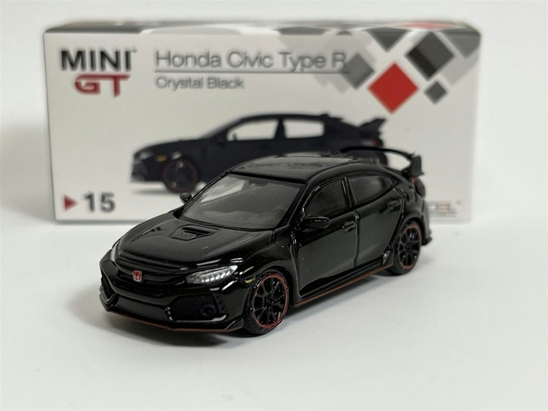 Mini GT Honda Civic Type R FK8 Crystal Black LHD 1:64 Scale MGT00015L