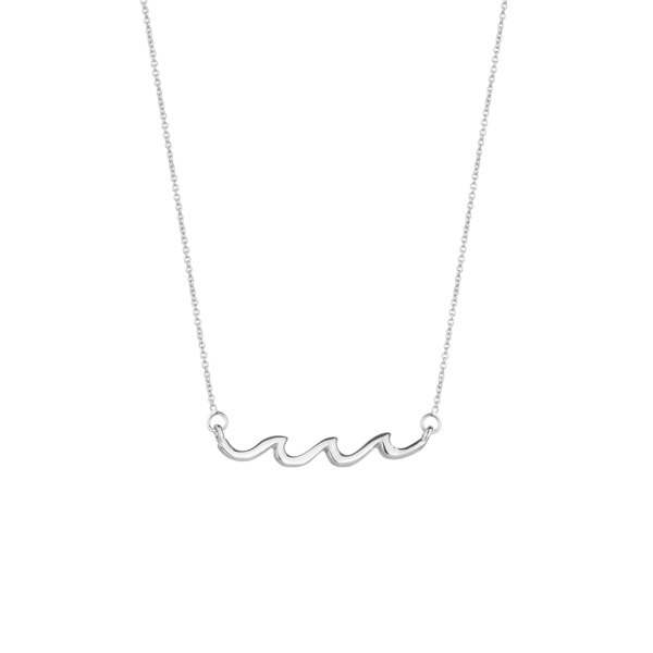 Spero London Sterling Silver Wave Necklace