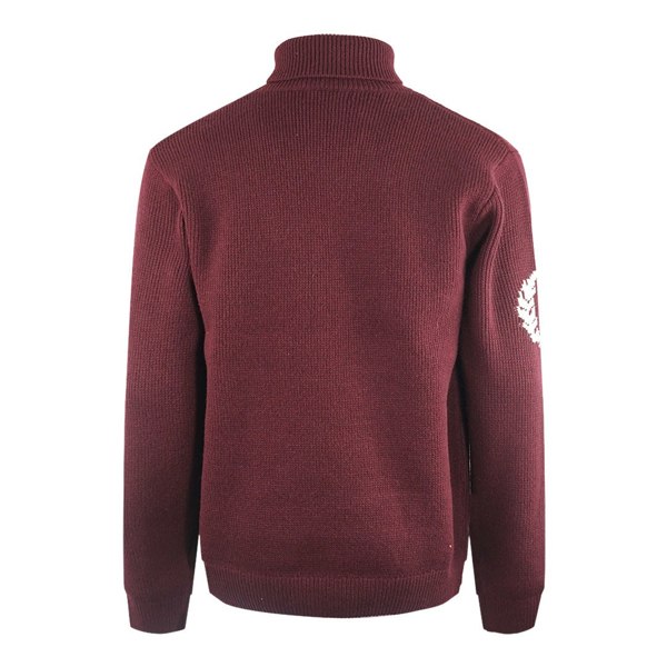 Fred Perry Laurel Wreath Roll Neck Oxblood Jumper - Burgundy