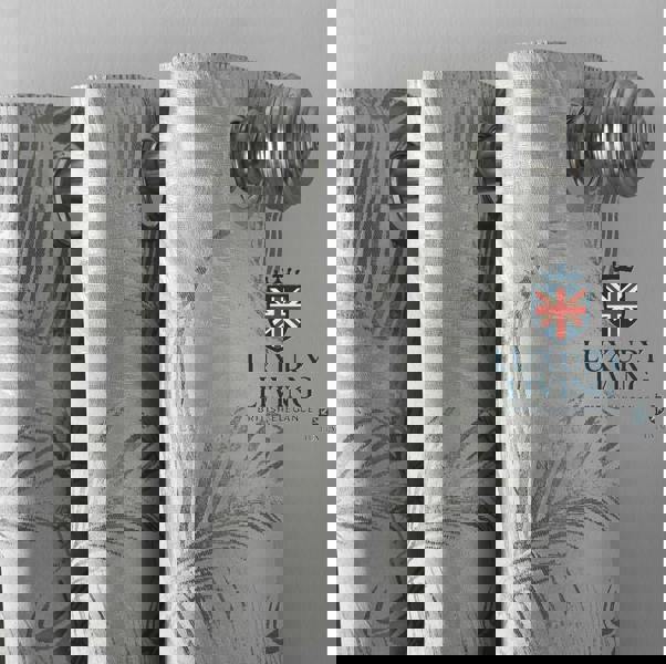 Luxury Living Luxury Fern Jacquard Ring Top Ready Made Curtains