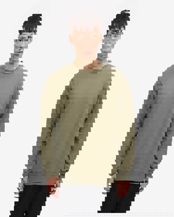 Colorful Standard Mens Classic Organic Crew Neck Sweatshirt - Dusty Olive