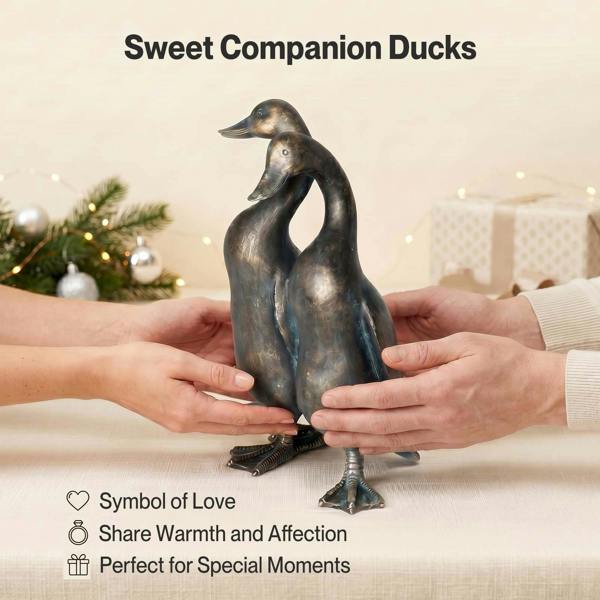 Levede&nbsp; Outdoor Resin Duck Sculpture Garden Ornaments Patio Yard&nbsp; Bronze color