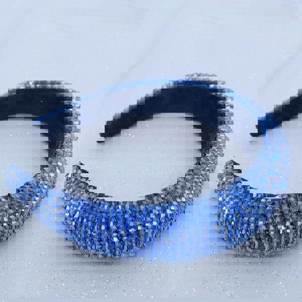 blue headband beaded alice band