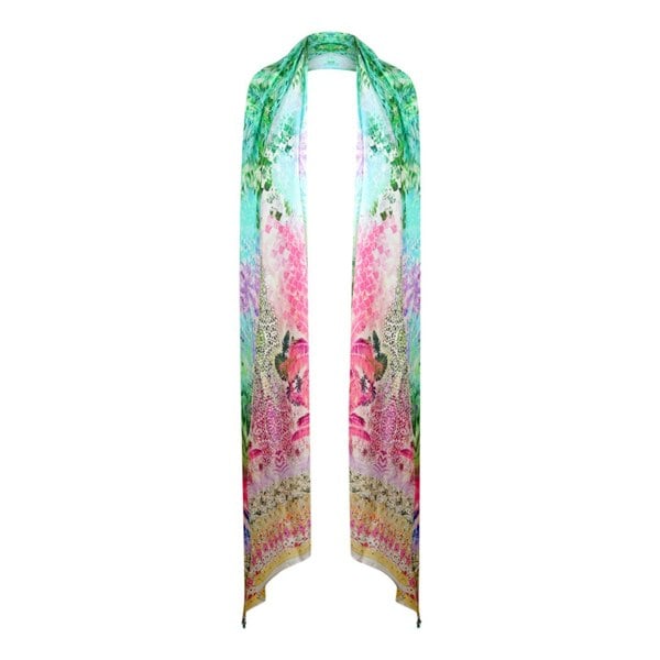 Inoa Palm Leaves 1948 Multicoloured Long Rectangular Scarf