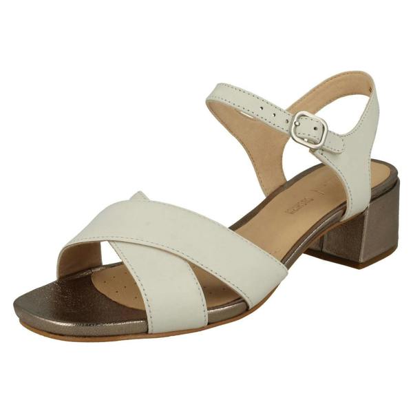 Clarks Ladies Clarks Strappy Heeled Sandals Sheer35 Strap