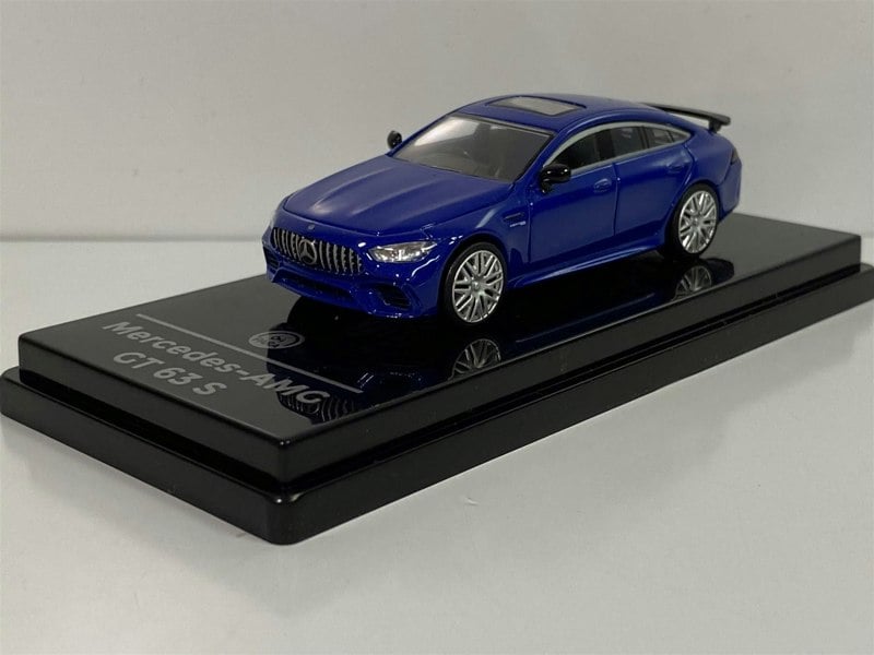 mercedes benz amg gt63 s rhd 2019 metallic blue 1:64 scale paragon 65281r