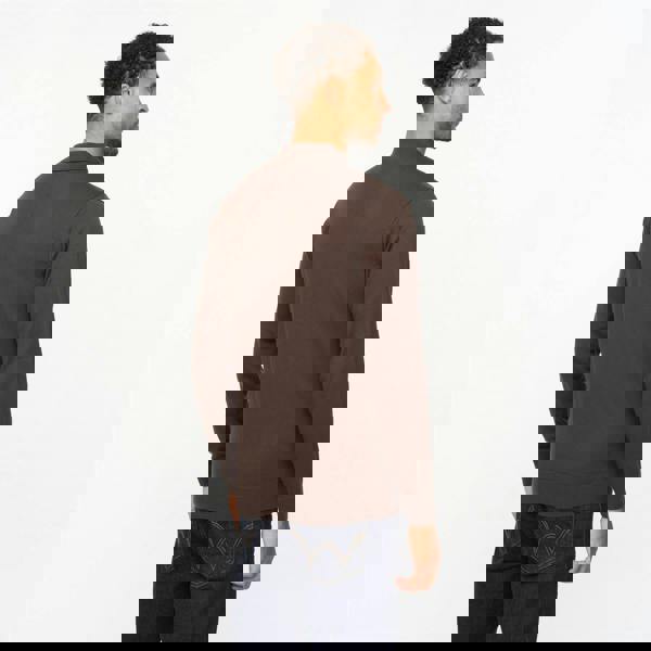 Gabicci V55GK08 Mens Francesco Long Sleeve Plain Knitted Three Button Polo Gabicci Vintage - CLOVE