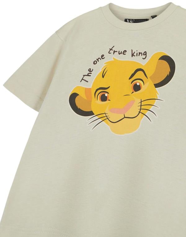 Disney The Lion King Unisex Kids Beige The One True King Short Sleeved T-Shirt
