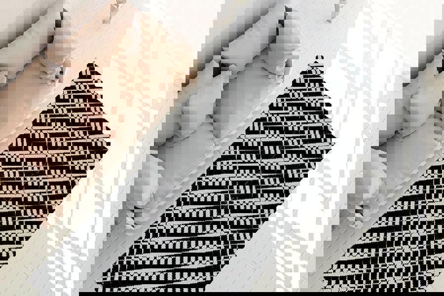 WFM6124 - Modern Geometric Stencil Pattern Rug Mat 120cm x 60 cm