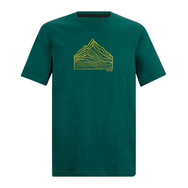 Regatta Mens Fingal Topographic T-Shirt - Mediterranean Green - 