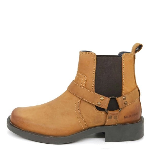 HX London Malden Western Ankle Biker Boots