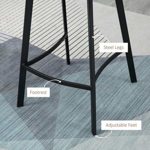 Wyld Haus Lilu Dilu Set Of 2 Brown Kitchen Bar Stools With Fixed H8 And Reinforced Frame