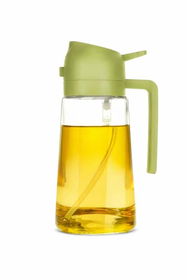 Dyzi Olive Oil Sprayer And Pourer 470ml Plastic Kitchen Bottle