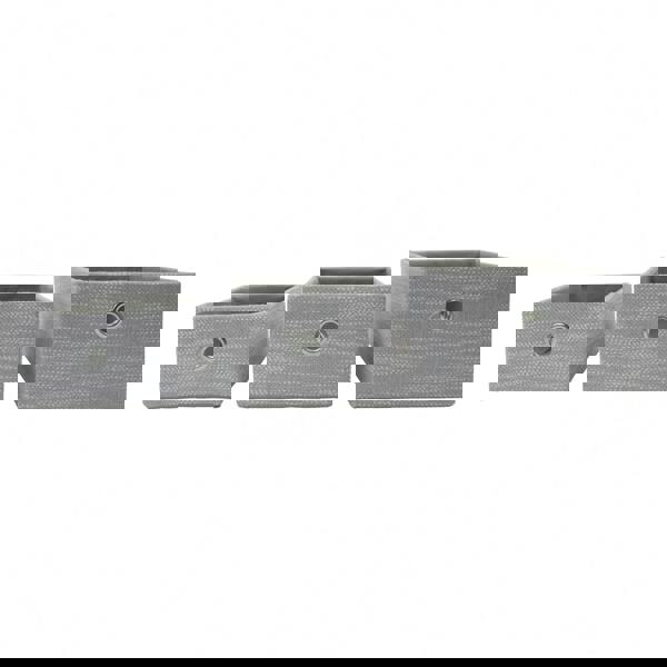 JVL Serena Rectangular Fabric Storage Baskets for Home Organisation, Set of 3, Light Grey