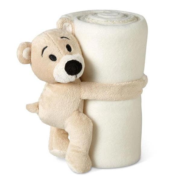 MidOcean Manta Fleece Bear Blanket - White