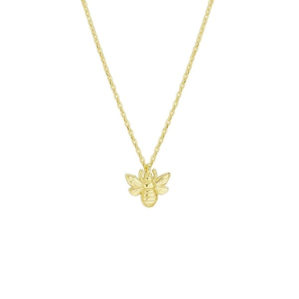 Spero London Sterling Silver Bee Pendant Chain Necklace
