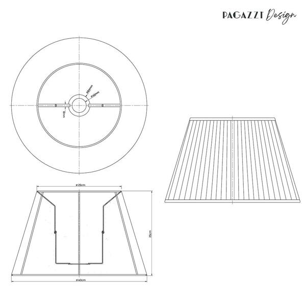 Pagazzi Lighting Junia Off White 40Cm Pleated Shade