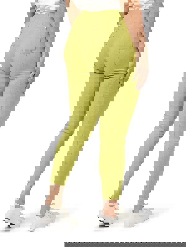 PennyPlain Cropped Bengaline Capri Trousers - Pistachio