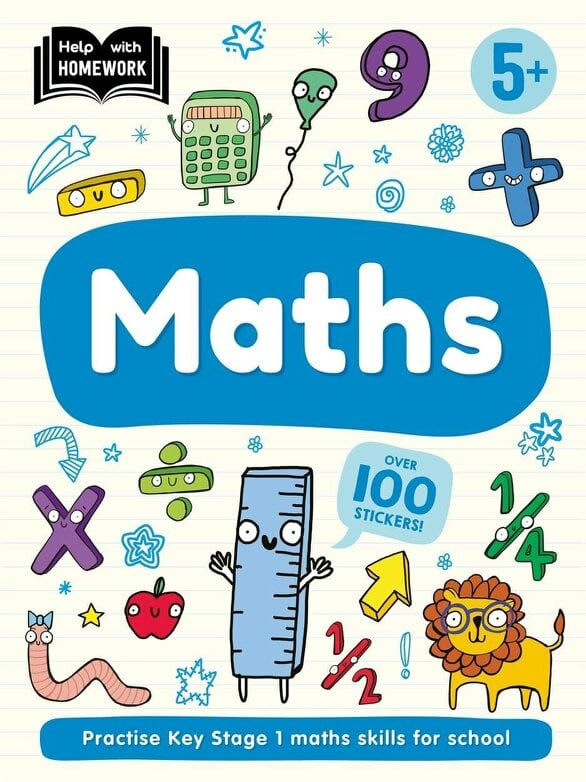 Help With Homework 5 Books Collection Set Age 5+ (Essential Learning Skills, Maths, Phonics, Reading & Writing, Adding & Subtracting)