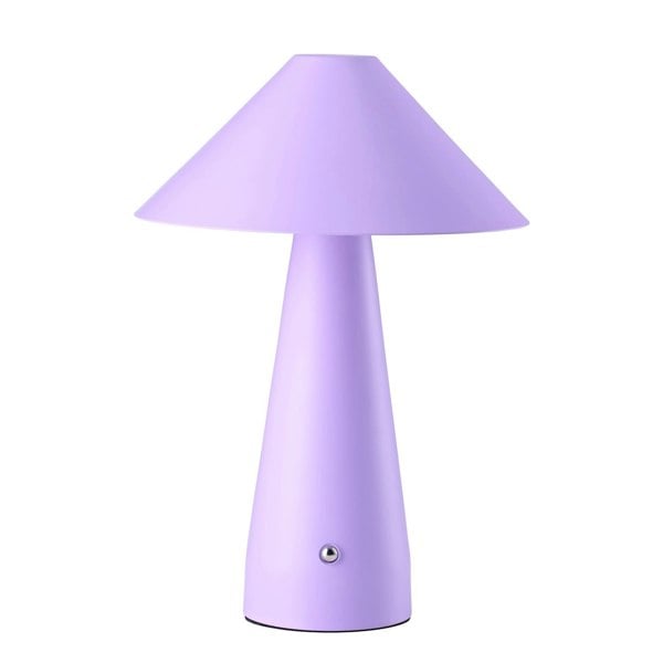 Matte Lilac Rechargeable Touch Dimmable Table Lamp with Matching Metal Shade Image 1