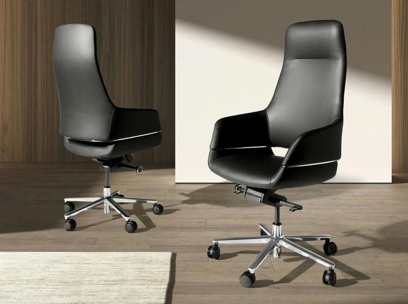 Angel Cerdá Black leatherette swivel office chair 4259