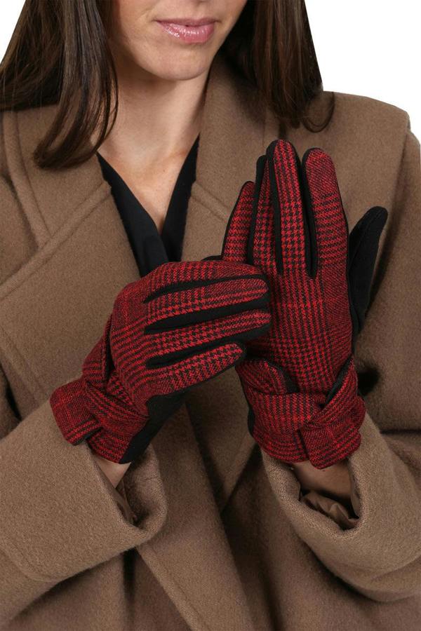 HotSquash Women's Checked Gloves