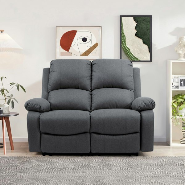 Comfy Living Linen Electric Reclining Sofa Set