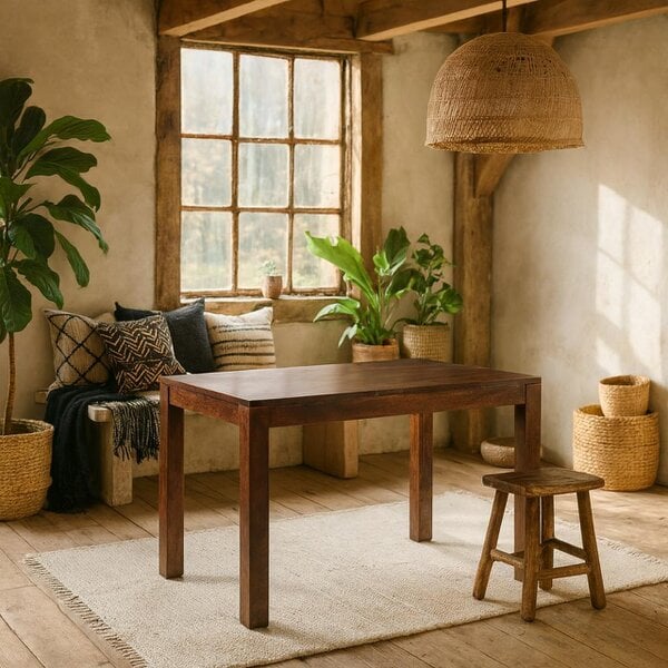 Wyld Haus Phuket 120cm Dark Mango Wood Small Dining Table