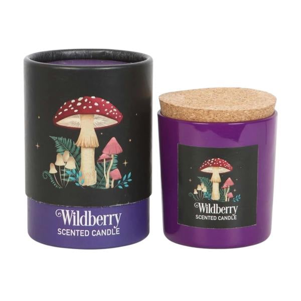 Kingsbury Gifts Wildberry Scented Candle in Purple Glass Jar