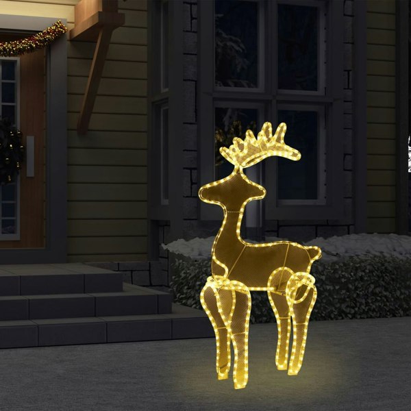 Berkfield Reindeer Christmas Decoration with Mesh 306 LEDs 60x24x89cm