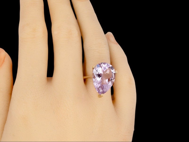 Vintage Tom A handmade Amethyst dress ring