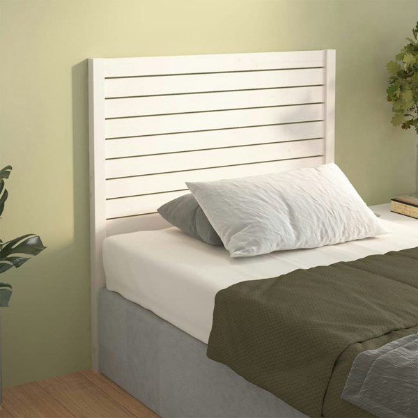 Berkfield Bed Headboard White 81x4x100 cm Solid Wood Pine