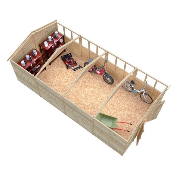 Shire Overlap Double Door 10x20 value storage shed