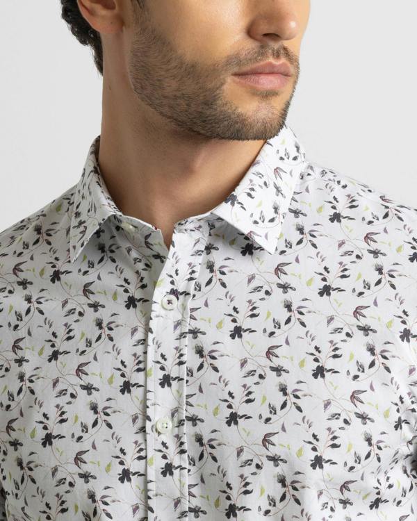 Steel & Jelly Limited Edition Sketch Floral Slim Fit Shirt