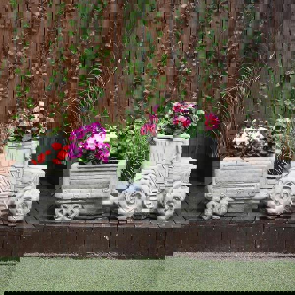 Large Tractor and Trailer Garden Planter Set