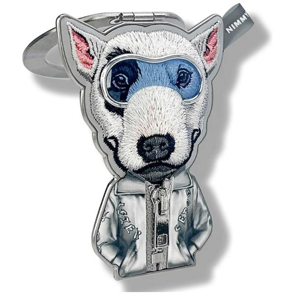 Nimmy Friends Nimmy Cool & Cute 2.0 Blue Terrier Dog Embroidery Magnetic Stand with MagSafe Grey - N-KM-BSZJ-019