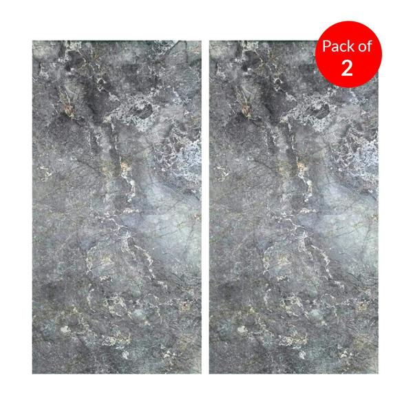 ENER-J Charcoal-Toned Flexible Landscape Marble Sheet Size:1200 x 600 x 3 mm (Pack of 2)
